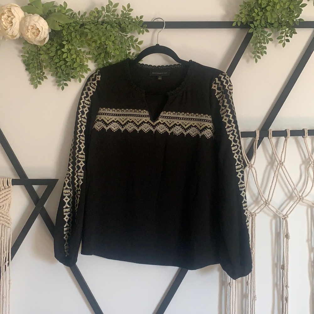 Black, Gold and Silver Blouse